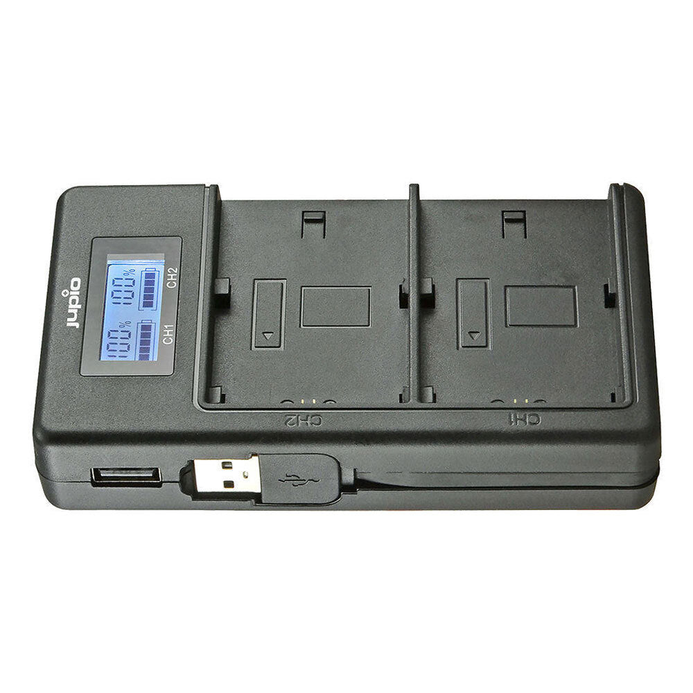 Jupio Dedicated Duo USB Charger w/ LCD For Canon LP-E8 Batteries