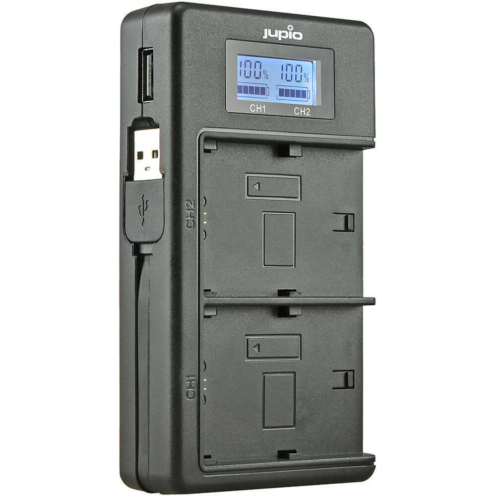 Jupio Dedicated Duo USB Charger w/ LCD For Canon LP-E17 Batteries