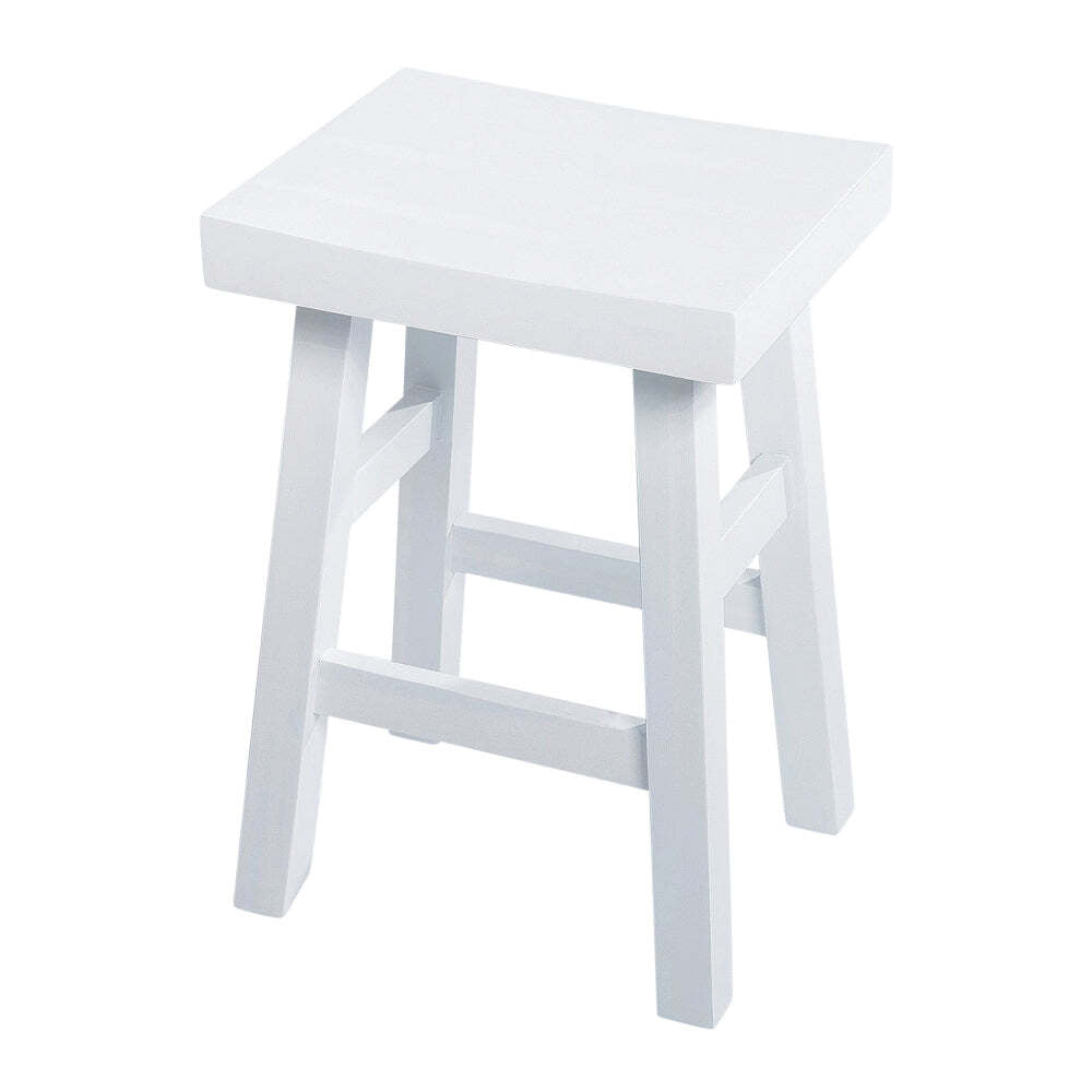 J.Elliot Home Dylan 35x51cm Wooden Stool Furniture - White