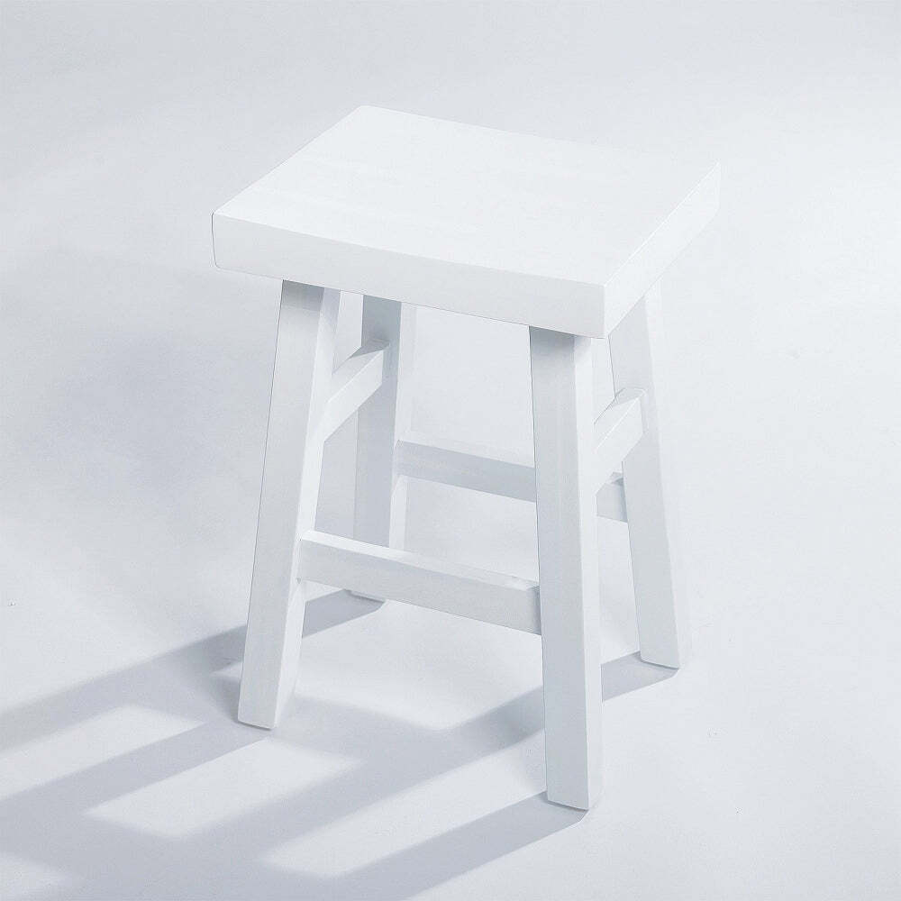 J.Elliot Home Dylan 35x51cm Wooden Stool Furniture - White