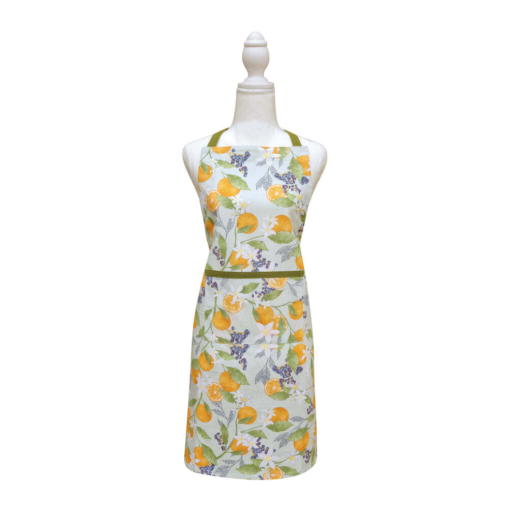 J.Elliot Home Orange 83x68cm Cotton Apron - Seafoam & Olive