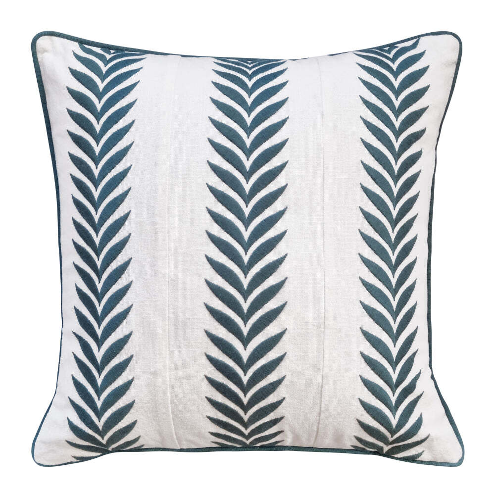 J.Elliot Home Fern 50x50cm Cushion - Evergreen & Ivory