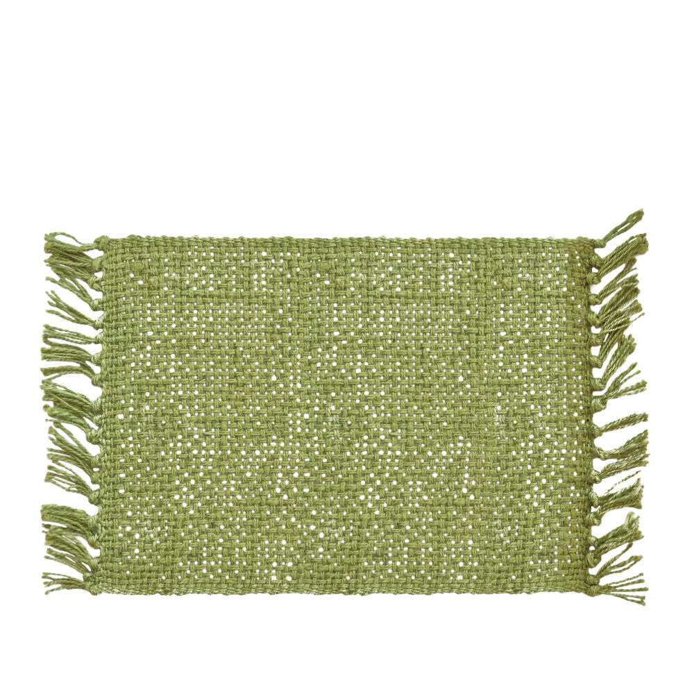 4PK J.Elliot Home Rowan 33x48cm Jute Placemat - Bayleaf
