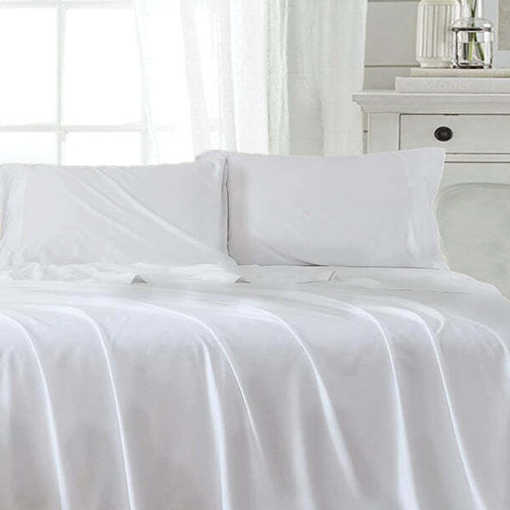 J Elliot Home 1200TC Cotton Rich Queen Sheet w/Pillowcases Set - White