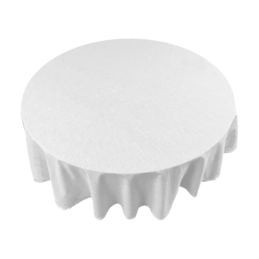 J.Elliot Home 100% Cotton Simon Circular Tablecloth 180x180x0.2cm White