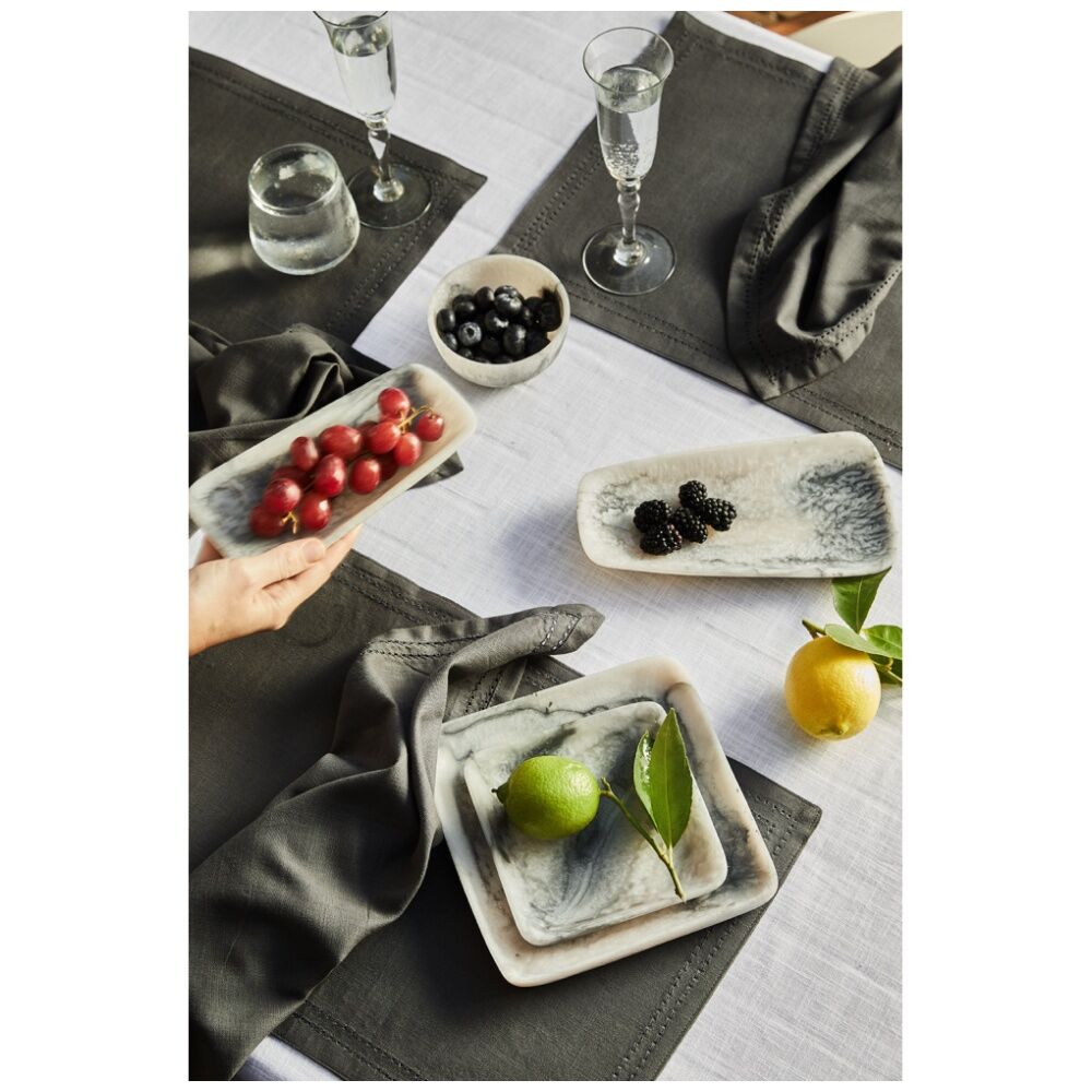 J.Elliot Home 100% Cotton Simon Circular Tablecloth 180x180x0.2cm White
