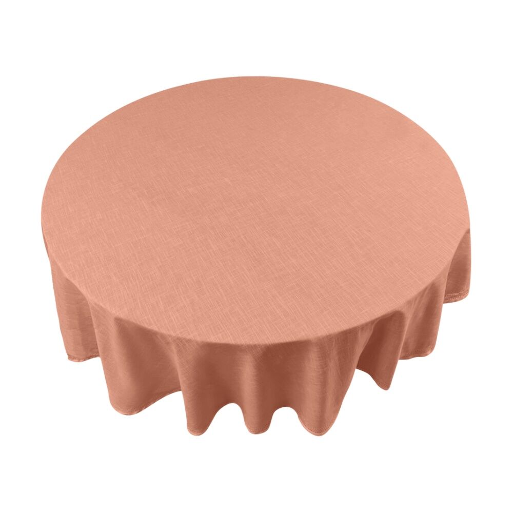 J.Elliot Home 100% Cotton Simon Circular Tablecloth 180x180x0.2cm Terracotta