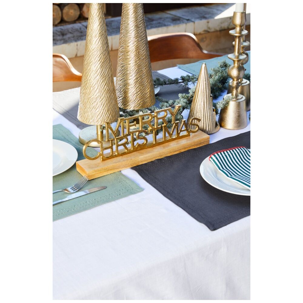 J.Elliot Home 100% Cotton Simon Tablecloth 150x250x0.2cm White