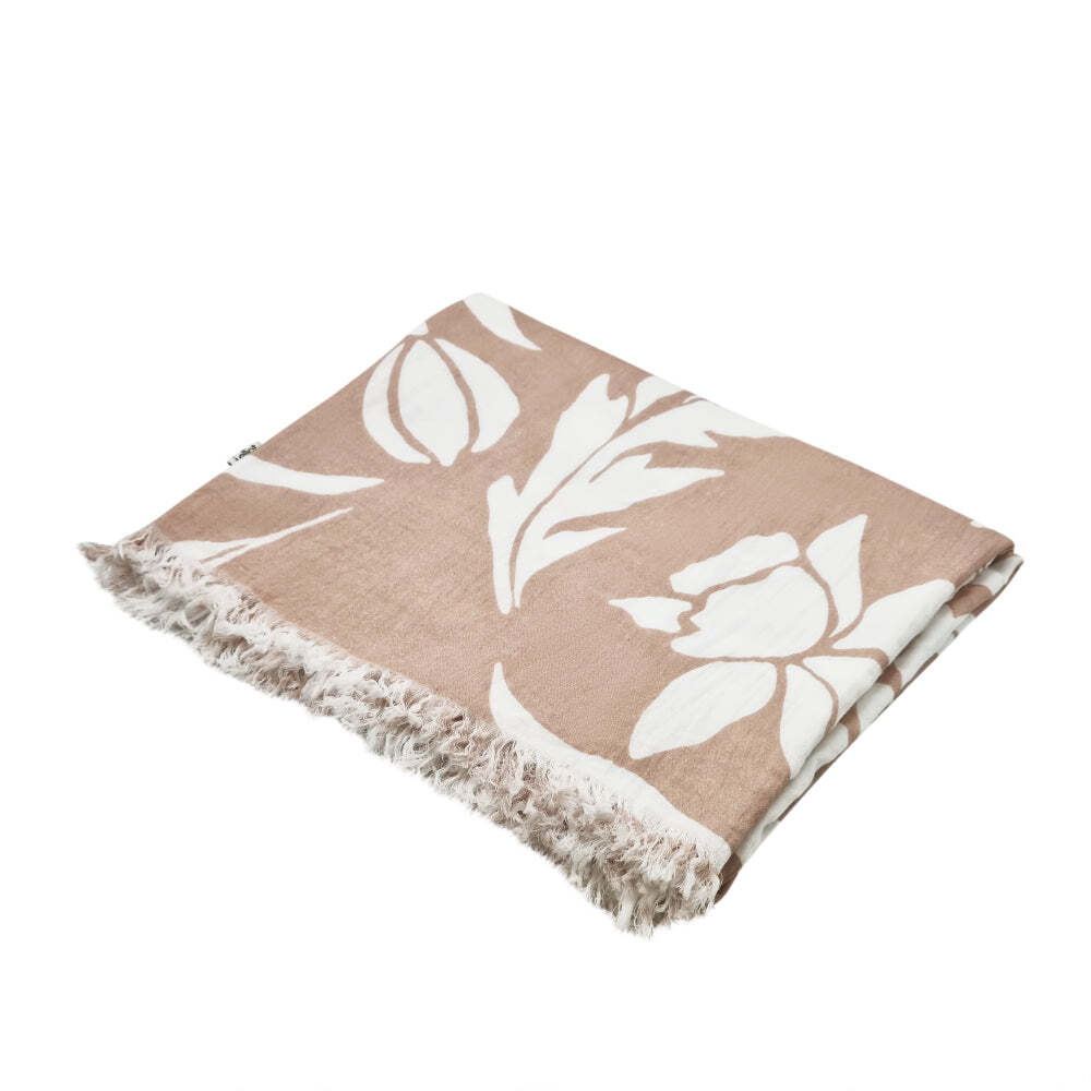 J.Elliot Home Jasmine Couch Throw Blanket 130x160cm Nude