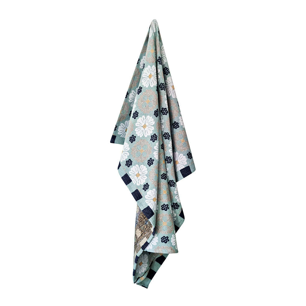 J.Elliot Home Zoe Throw 130x160cm Peppermint & White Multicolour