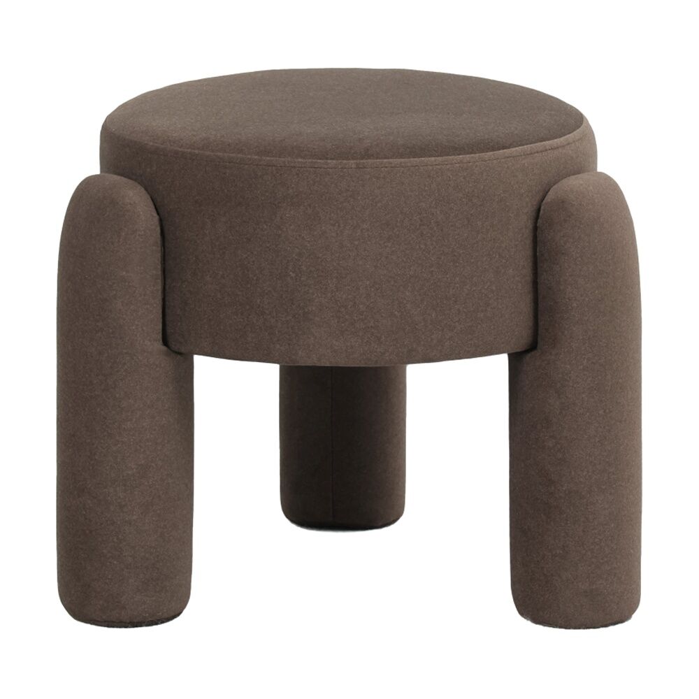 J.Elliot Home Eden Velvet Stool Furniture 48x48x40cm Rich Cocoa
