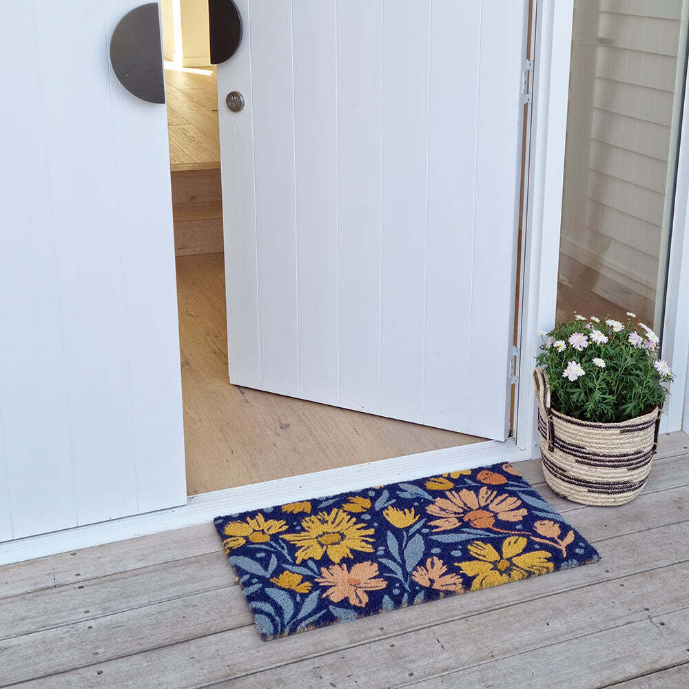 2PK J.Elliot Home PVC Durable Backed Coir Mat 45x75cm Millie