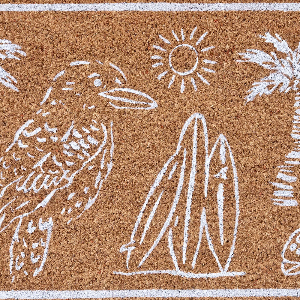 2PK J.Elliot Home PVC Durable Backed Coir Mat 45x75cm Aussie