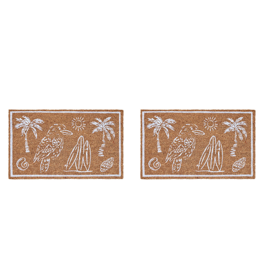 2PK J.Elliot Home PVC Durable Backed Coir Mat 45x75cm Aussie