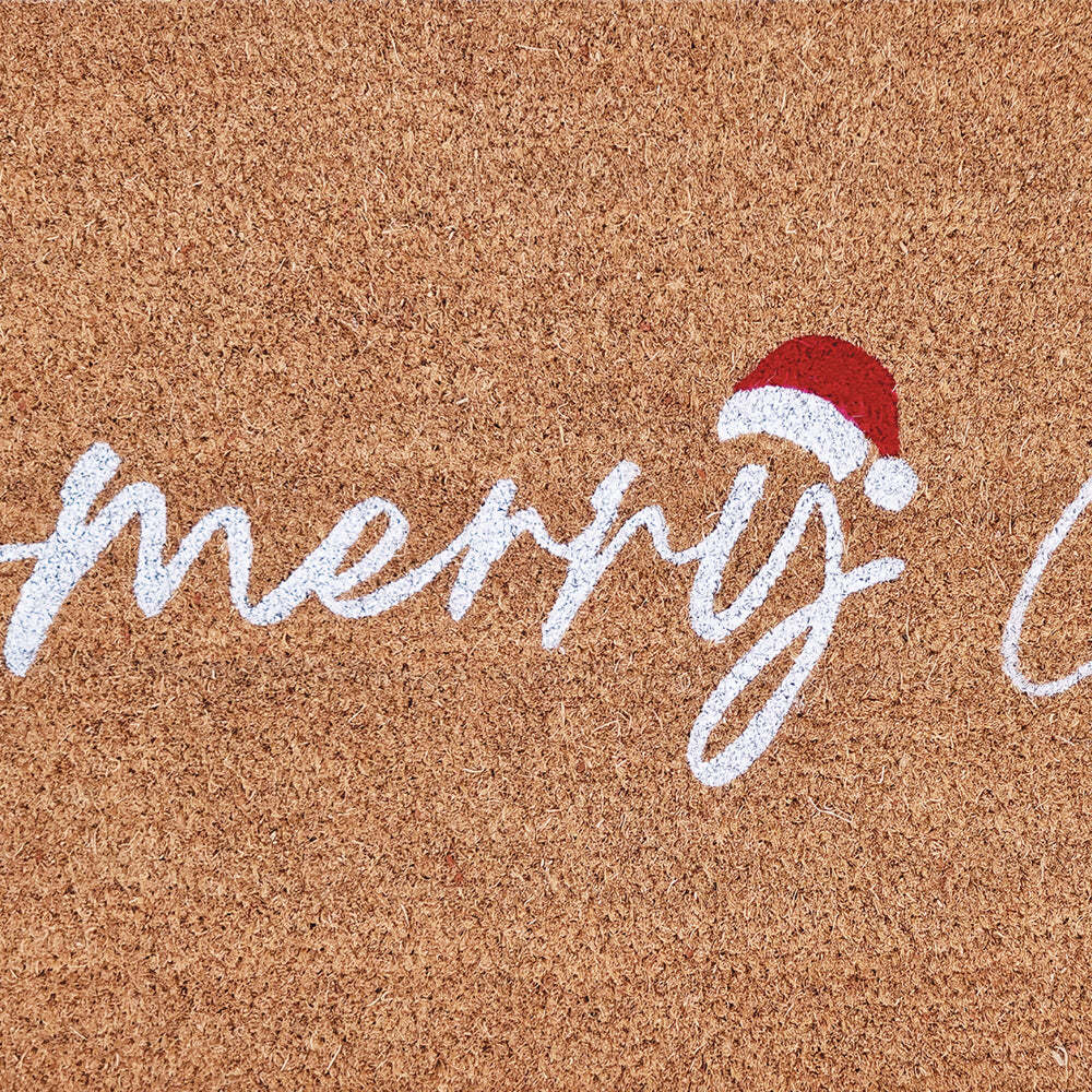 J.Elliot Home PVC Backed Coir Mat 40x120cm Merry Christmas
