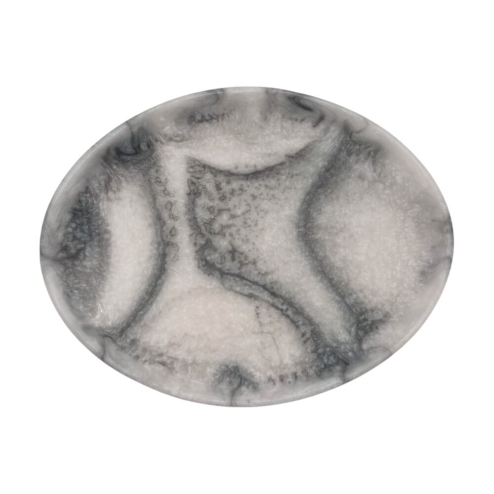 J.Elliot Home Orion Oval Serving Tray 31.2x24x3.4cm Grey Stone Matt
