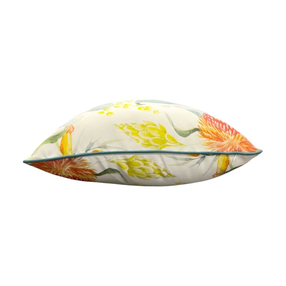 2PK J.Elliot Home Banksia Outdoor Cushion Pillow Decor 50x50x12cm Green & Orange