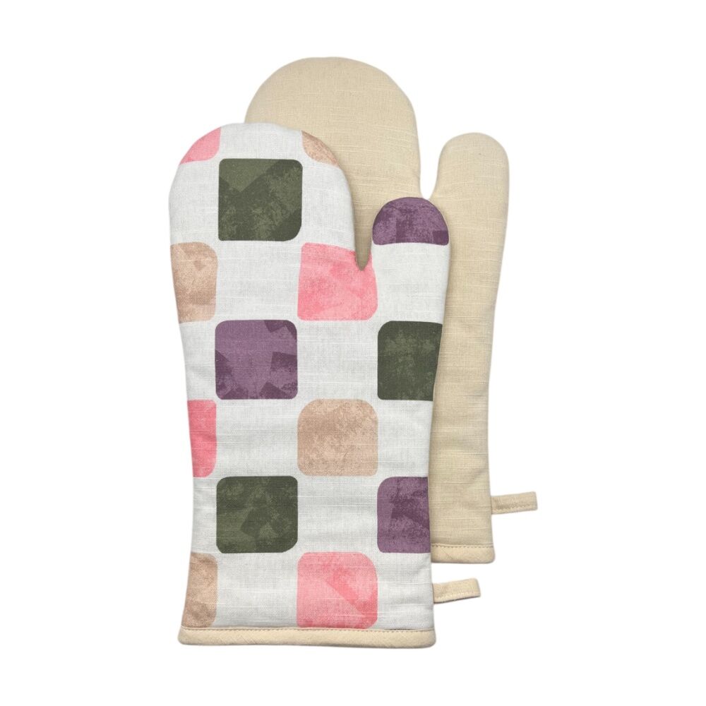 2x 2pc J.Elliot Home Joya Oven Mitt Kitchen Accessory 19x35x2cm Beige