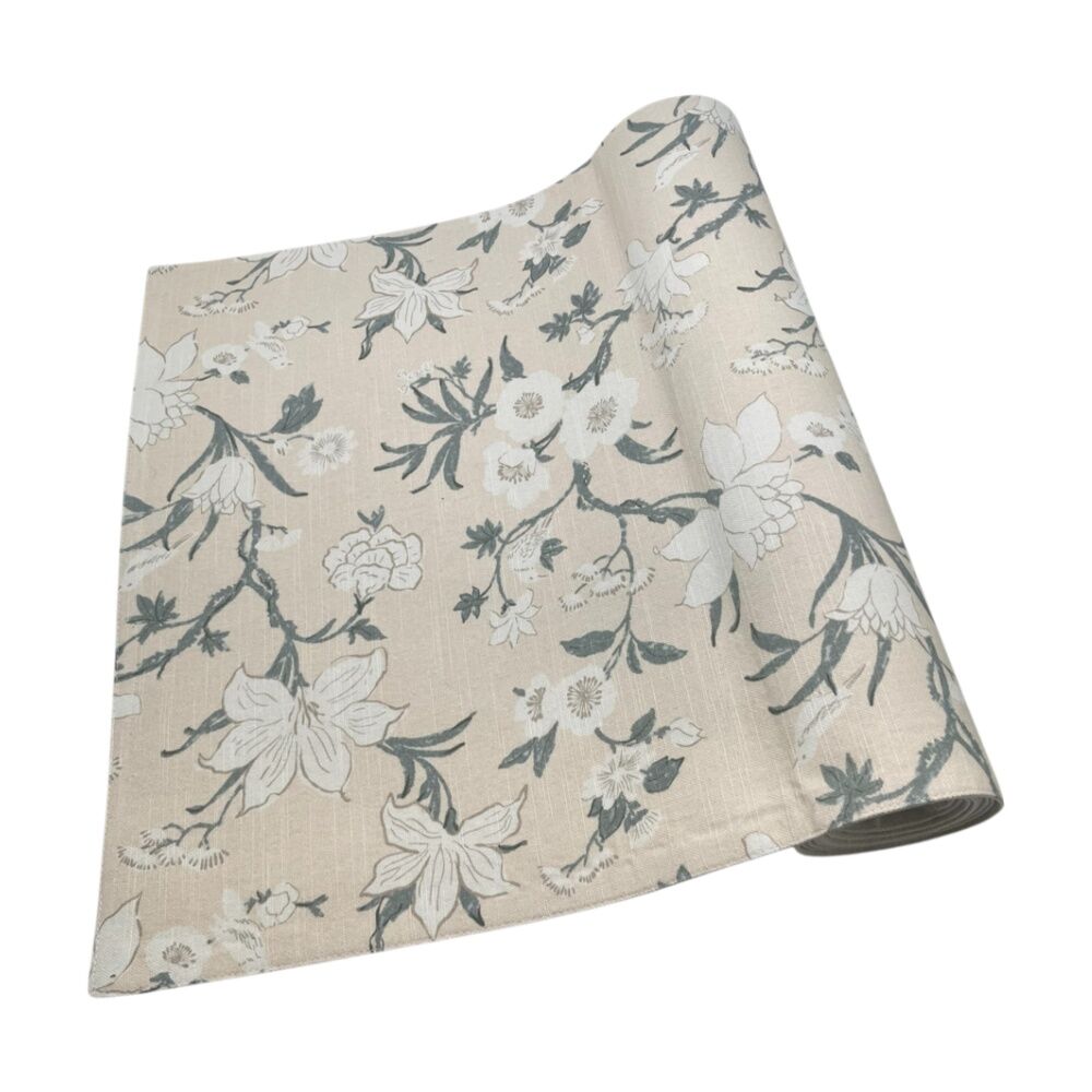 2PK J.Elliot Home 100% Cotton Nordhem Table Runner 40x180x0.2cm Warm Beige Floral