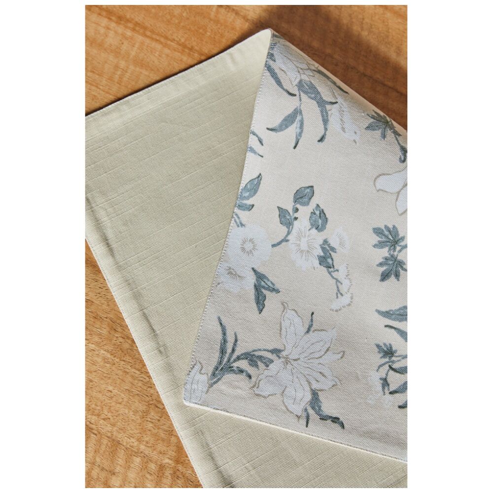 2PK J.Elliot Home 100% Cotton Nordhem Table Runner 40x180x0.2cm Warm Beige Floral