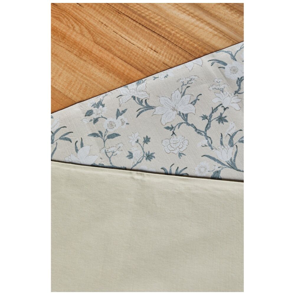 2PK J.Elliot Home 100% Cotton Nordhem Table Runner 40x180x0.2cm Warm Beige Floral
