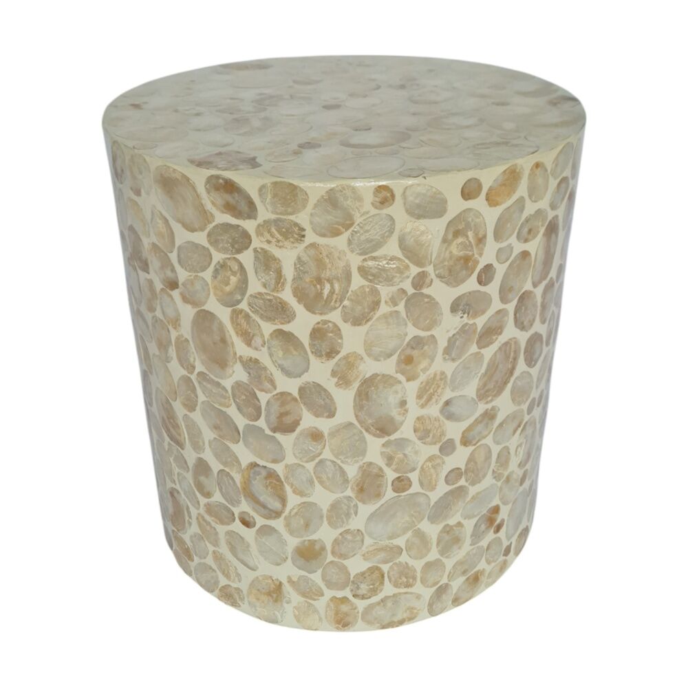 J.Elliot Home Elodie Pearl Ottoman Furniture 40x40x42cm Natural