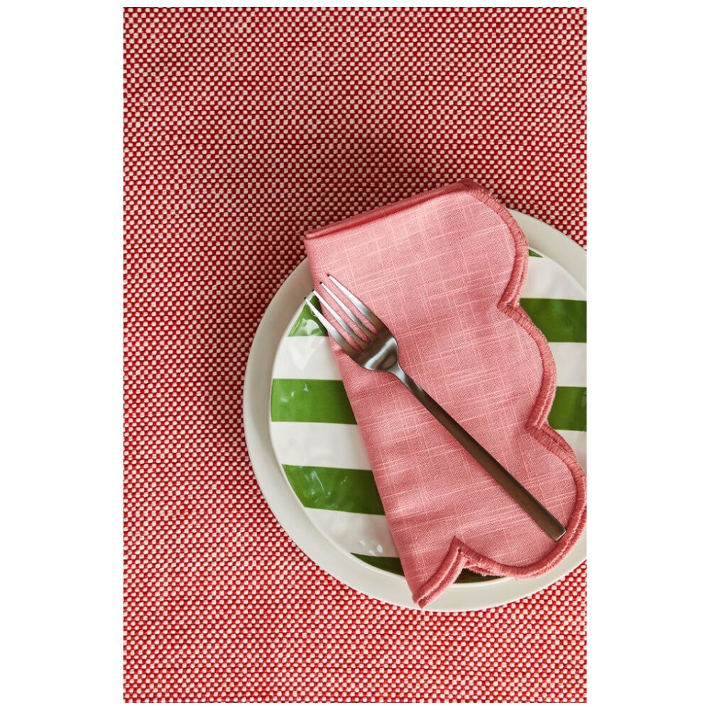 4pc J.Elliot Home Heureuse Table Placemats Set 33x48x1cm Red