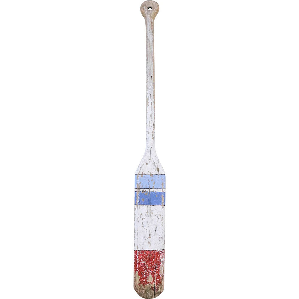 Lavida Oar Rustic Small Home/Office Decor 70x7cm - White/Red