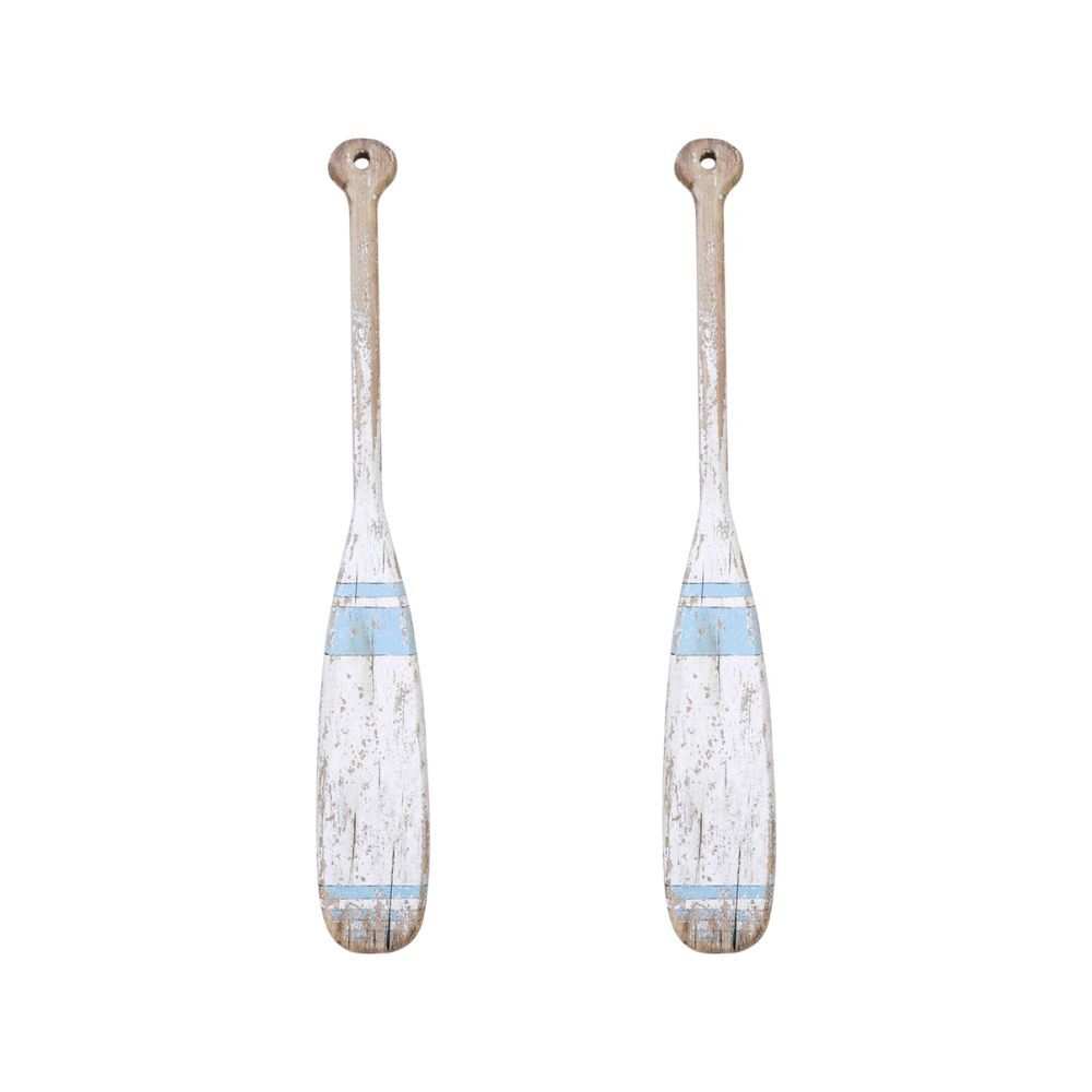 2PK Lavida Oar Rustic Large Home/Office Decor 99x14cm - Blue/White
