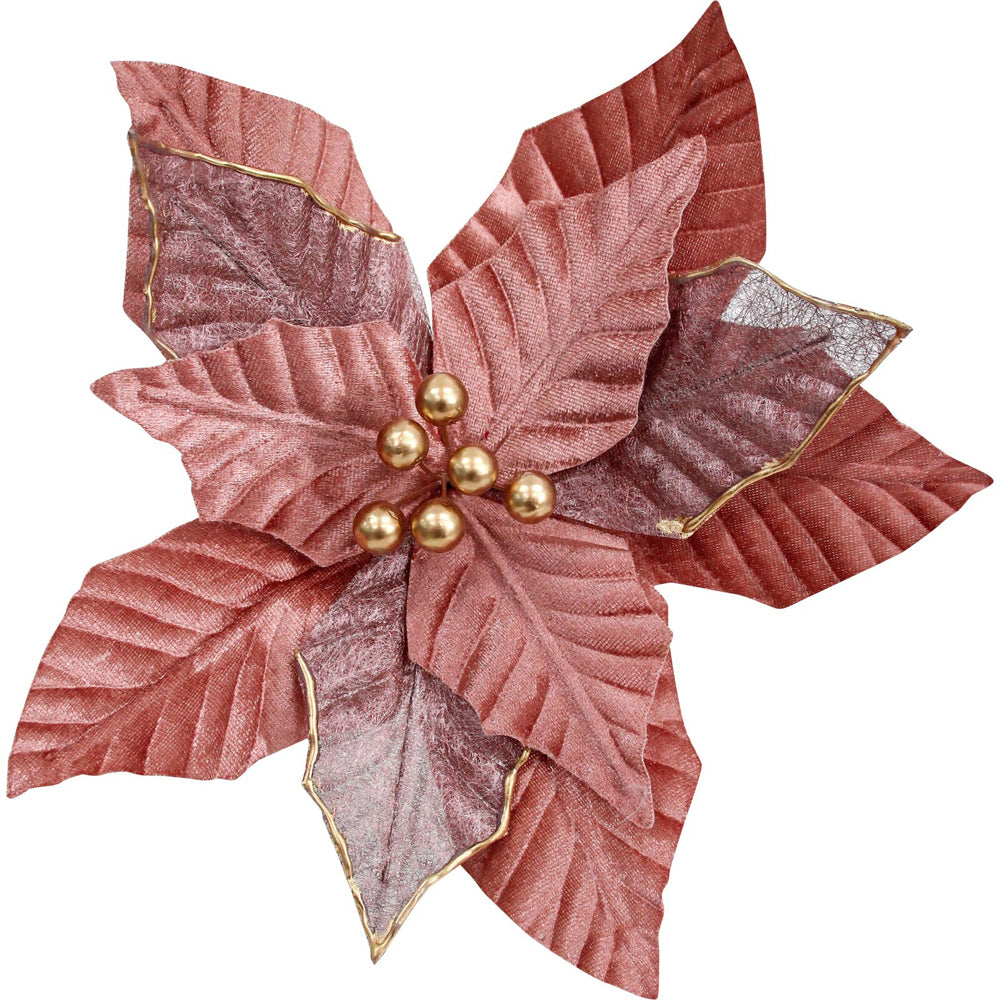 10PK LVD 28cm Plastic Velvet Flower Home Decor - Sienna