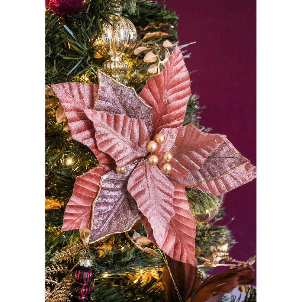 10PK LVD 28cm Plastic Velvet Flower Home Decor - Sienna