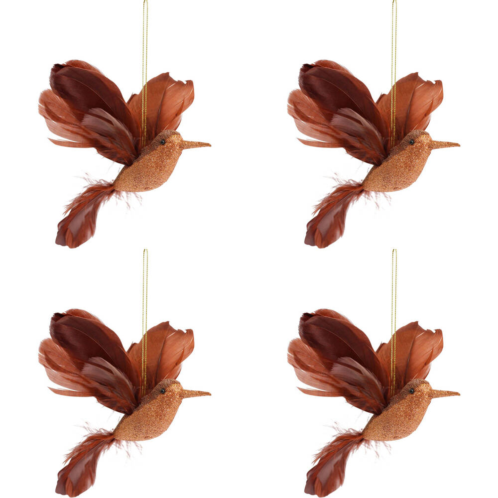4PK LVD Wall Hanging Bird Ornament Home Decor 18x23cm - Sienna