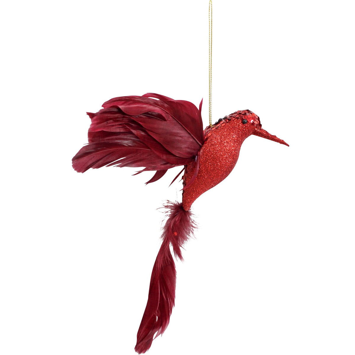 2PK LVD Wall Hanging Bird Ornament Home Decor 18x23cm - Ruby
