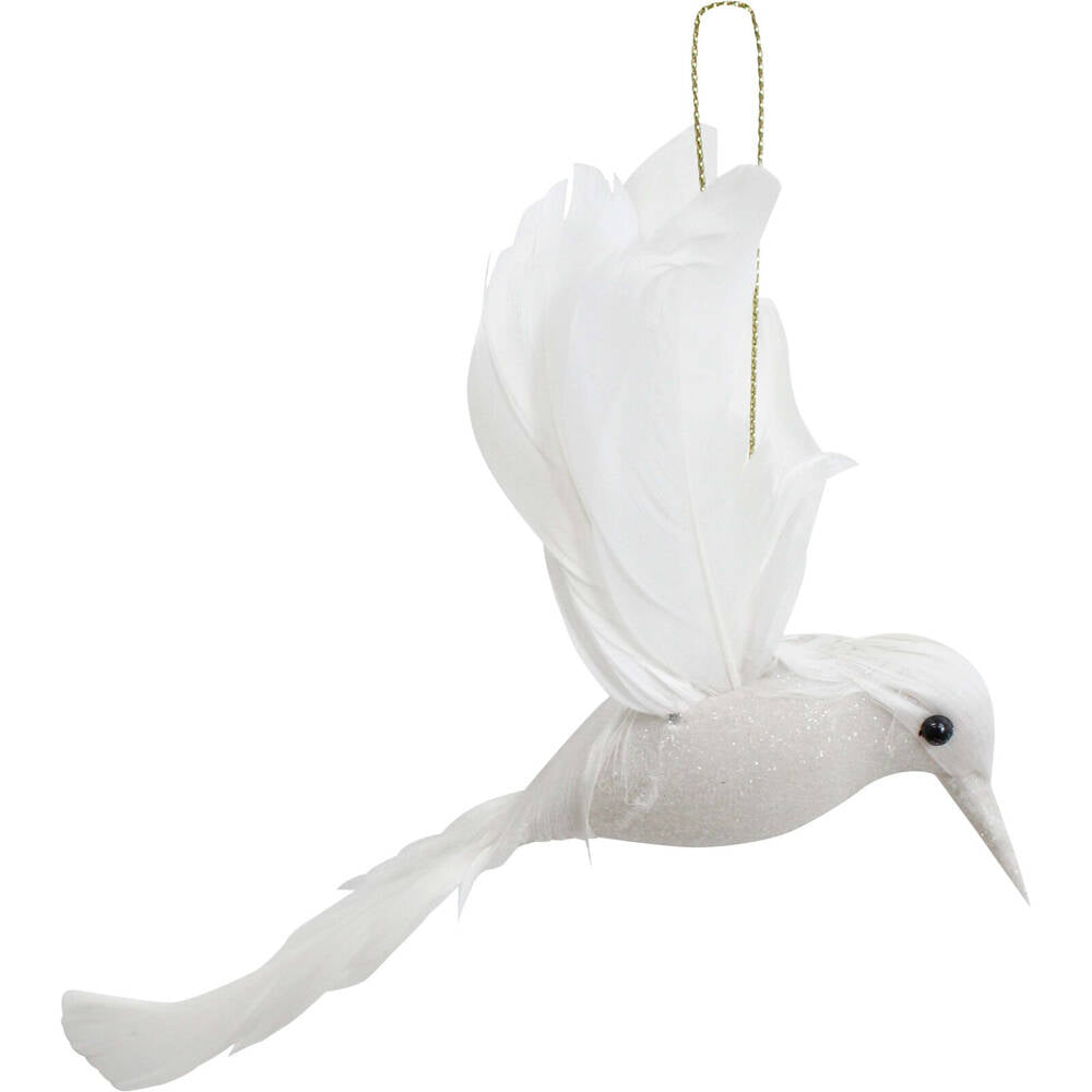 8PK LVD Wall Hanging Bird Ornament Decor Small 11x18cm - White
