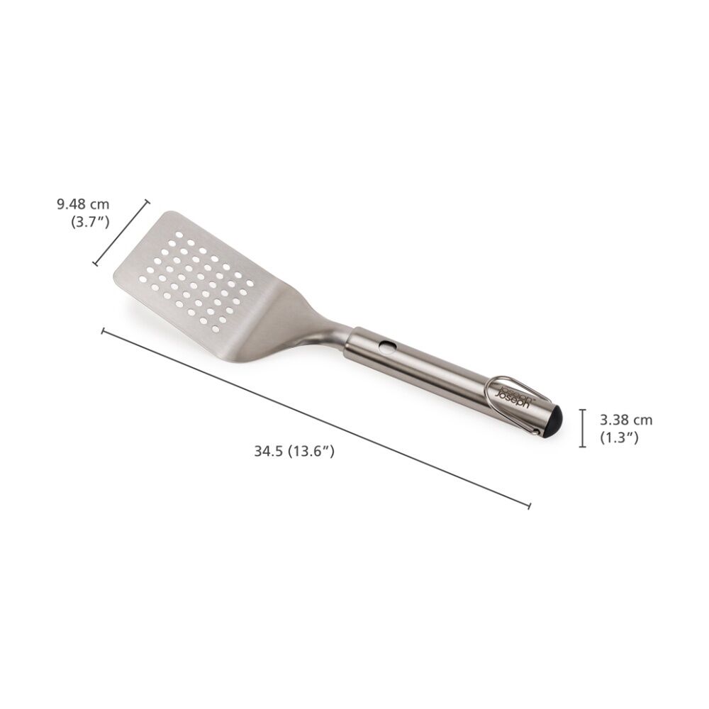 2PK Joseph Joseph GrillOut BBQ Slotted Turner With Retractable Head Steel
