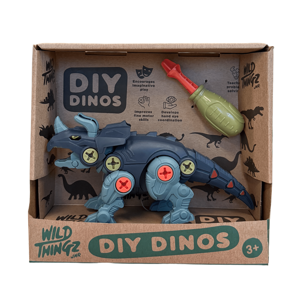 Johnco Wild Thingz DIY Dinosaur T-Rex/Triceratops/Pterosaur Kid's Playset 3Y+