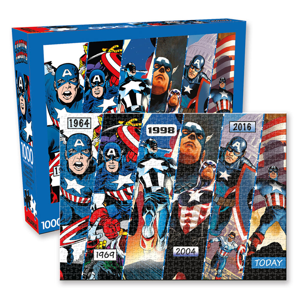 1000pc Aquarius Marvel Captain America Timeline 51x71cm Jigsaw Puzzle 14+