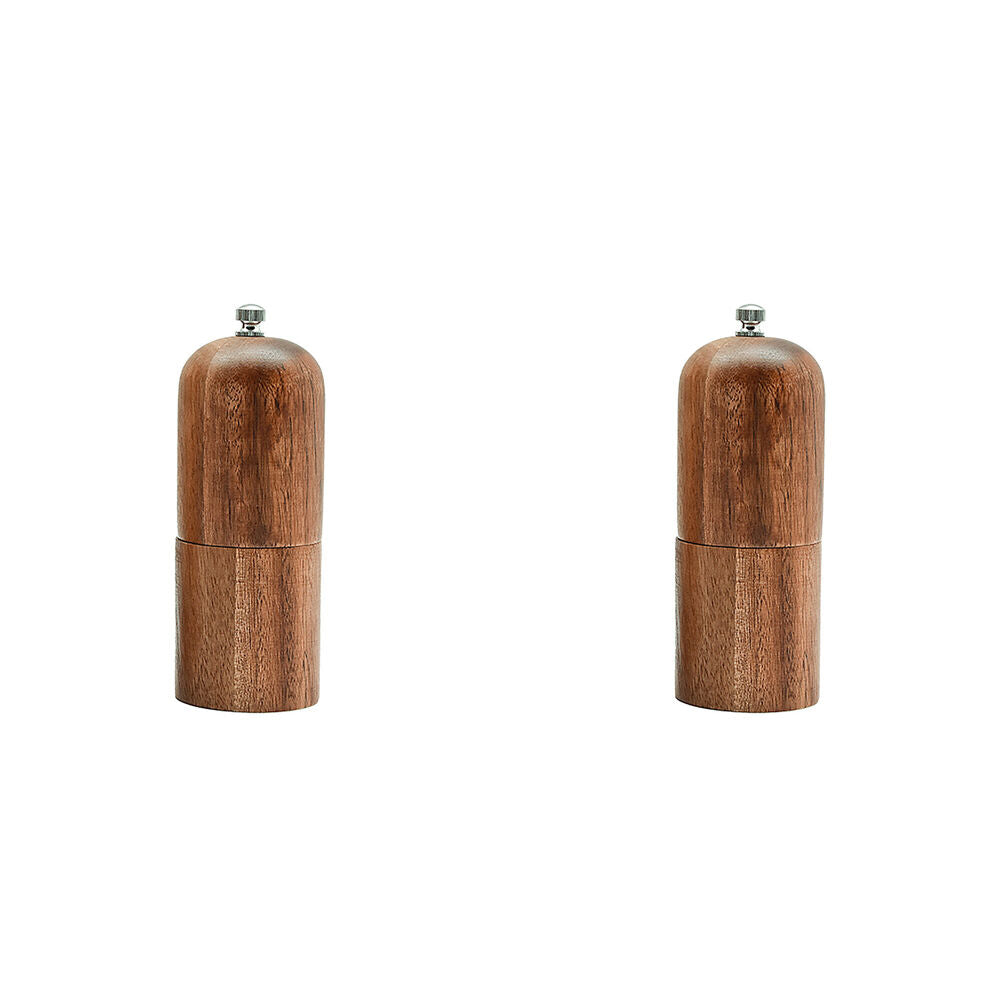2PK Essen Acacia Wood Spice Grinder 5x13 Pepper Mill Durable Kitchenware Brown