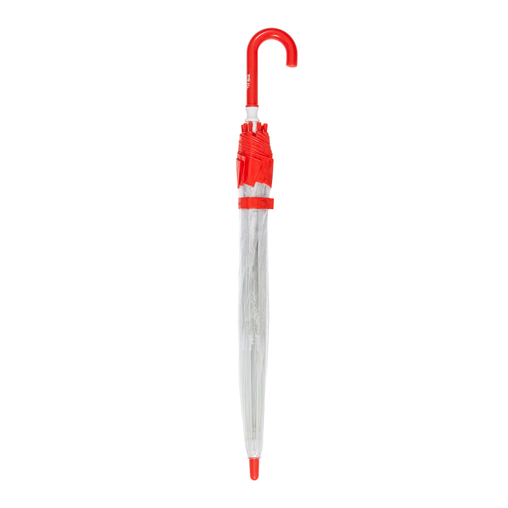 Clifton Kids 67cm Clear Dome Umbrella - Red Border