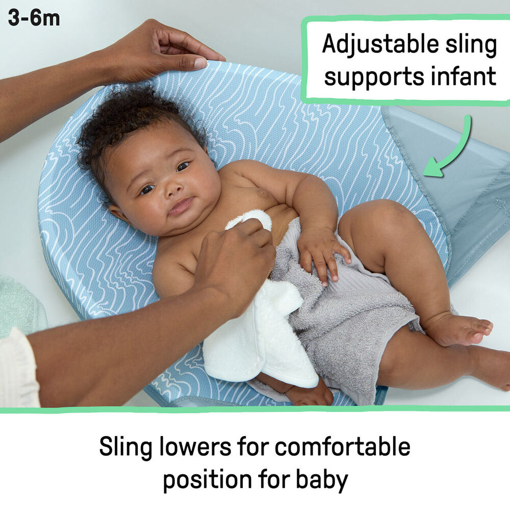 Ingenuity Full Comfort 3in1 Grow with Me Newborn Infant Toddler Bathing Tub 0m+