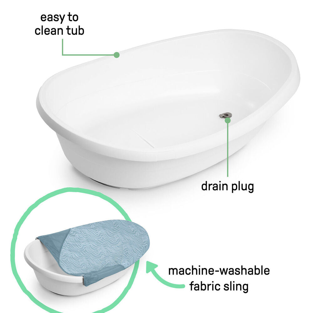 Ingenuity Full Comfort 3in1 Grow with Me Newborn Infant Toddler Bathing Tub 0m+