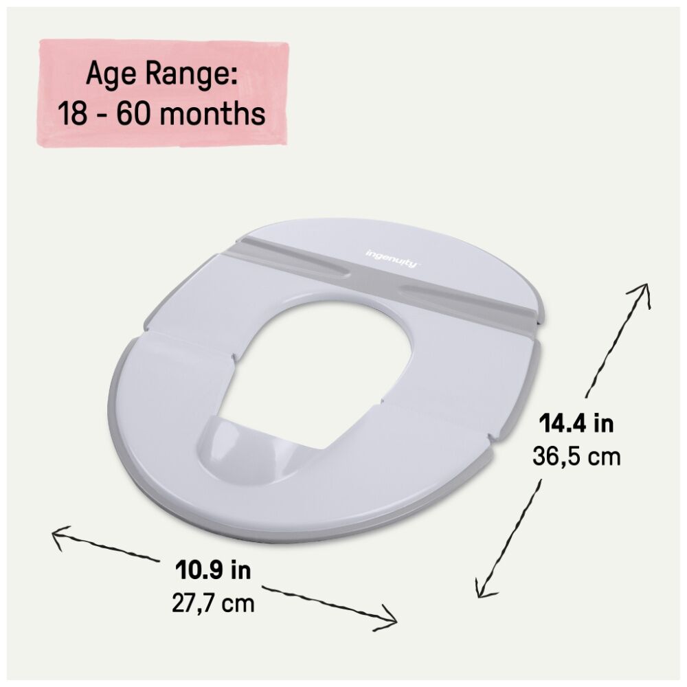 2PK Ingenuity FoldAway Travel Potty Toddler Toilet Training Seat 18m+