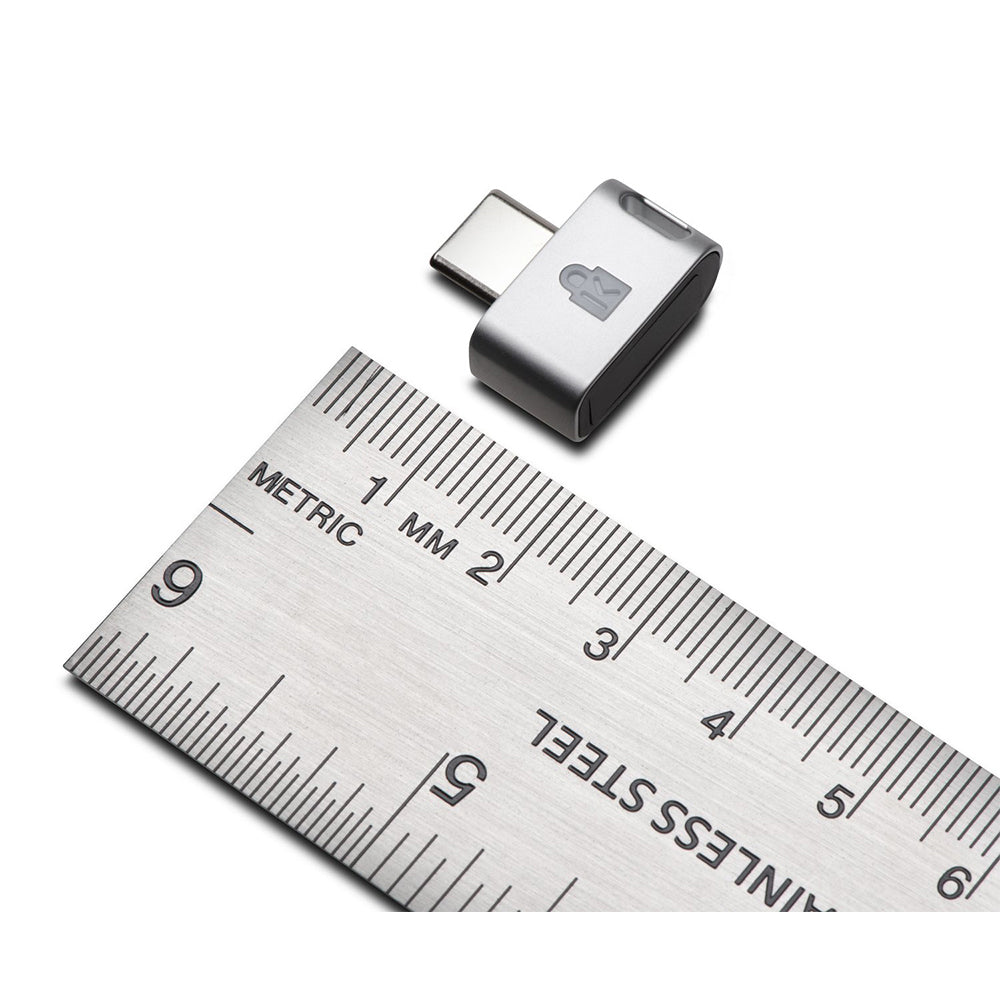 Kensington VeriMark Guard USB-C Fingerprint Key For Laptop - Silver/Black