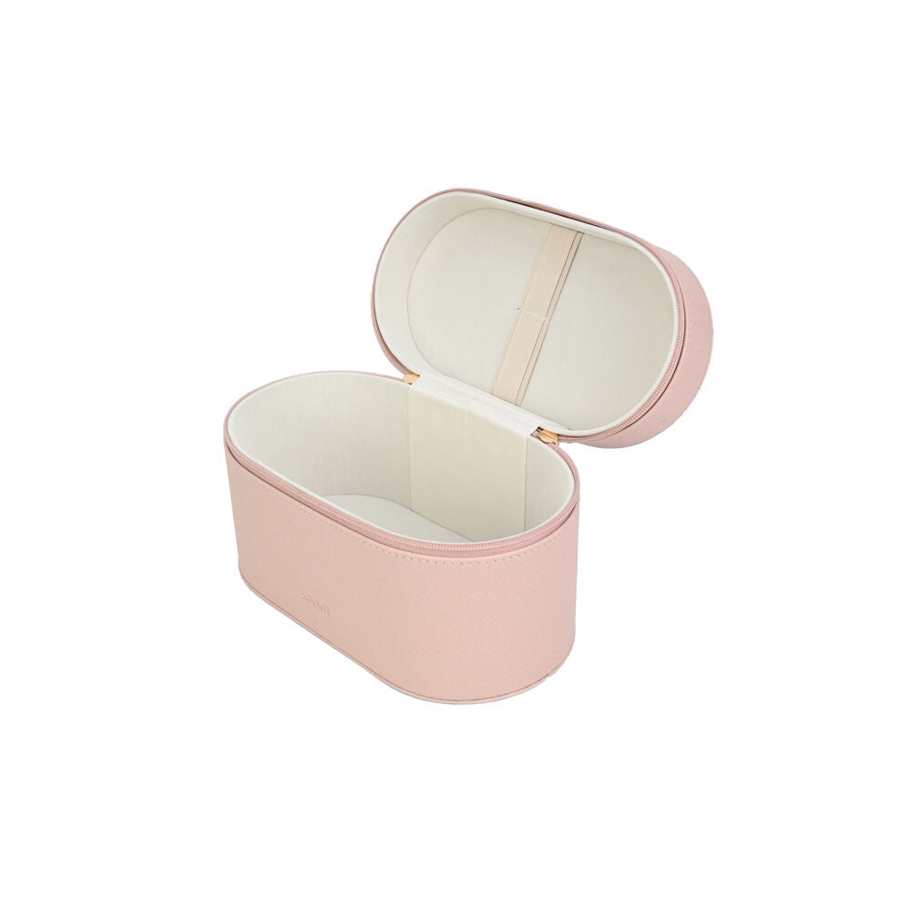 2pc Kate Hill Travelling Beauty Bag Case Set w/ Makeup Brush Holders Blush