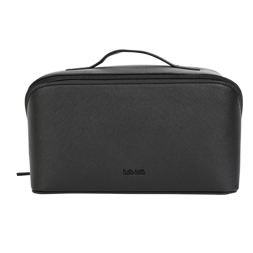 Kate Hill Travelling Make Up Cosmetic Bag Case 24x14.5x14.5cm Black