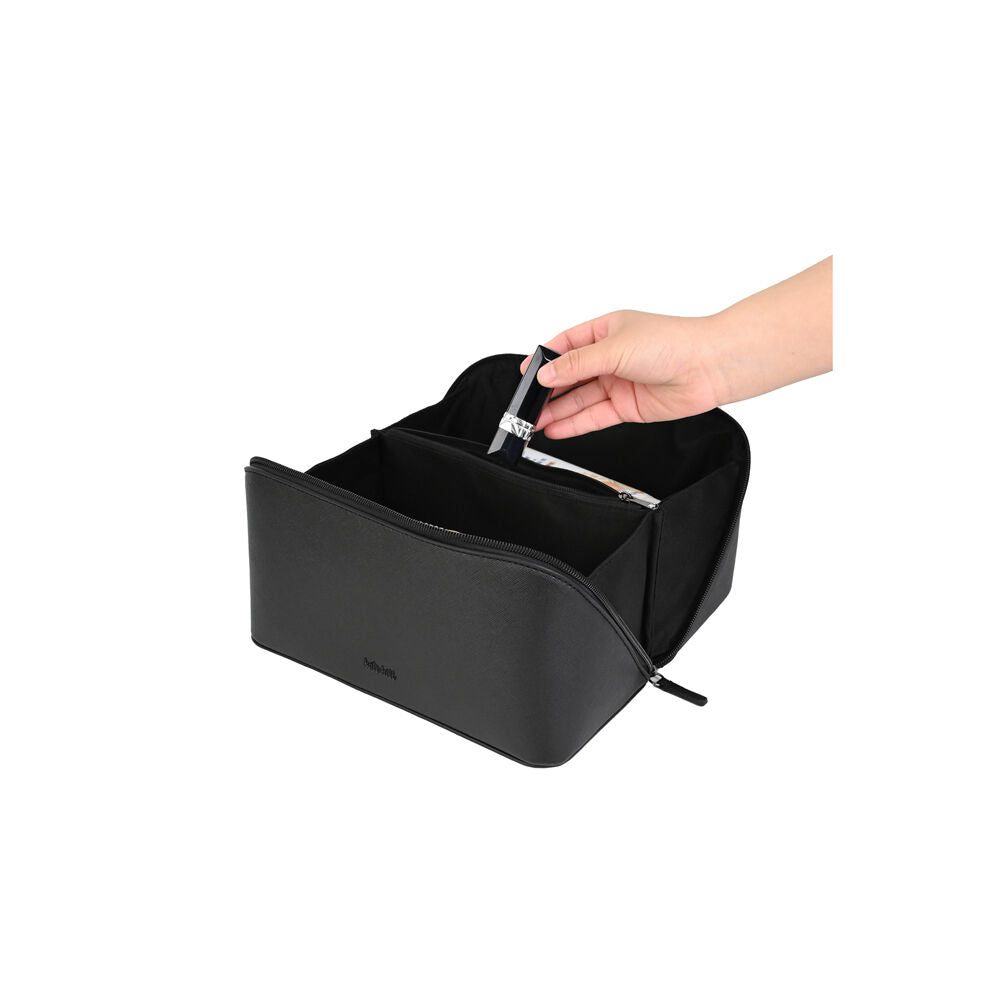 Kate Hill Travelling Make Up Cosmetic Bag Case 24x14.5x14.5cm Black