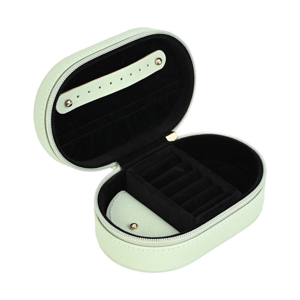 2PK Kate Hill Travelling Jewellery Organiser Storage Bag Case 14.5x8.5x5cm Pistachio
