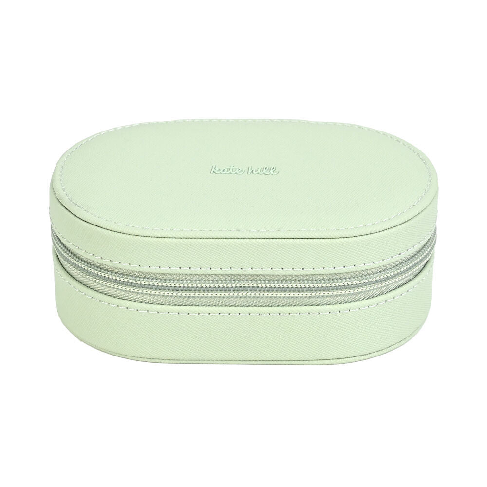 2PK Kate Hill Travelling Jewellery Organiser Storage Bag Case 14.5x8.5x5cm Pistachio