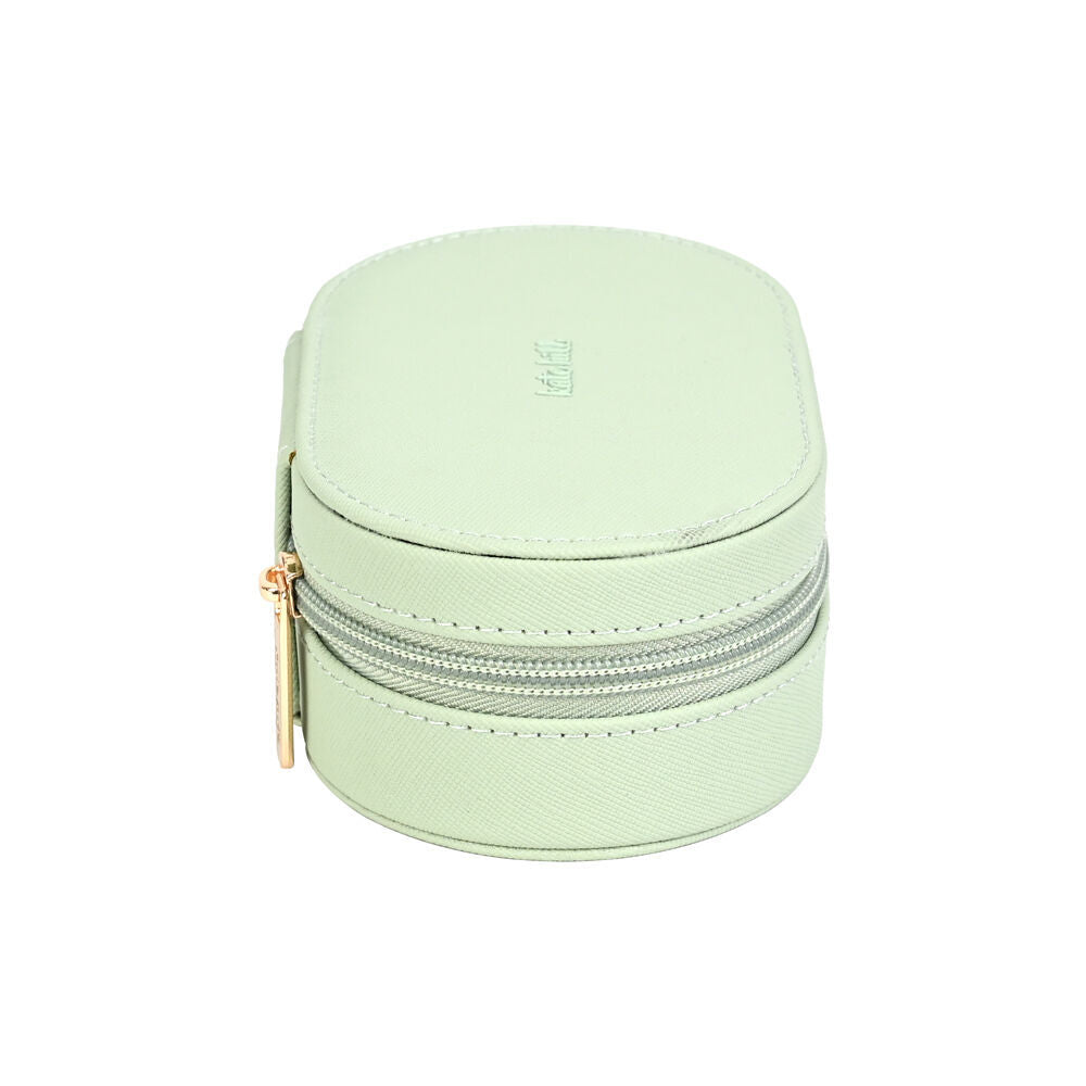 2PK Kate Hill Travelling Jewellery Organiser Storage Bag Case 14.5x8.5x5cm Pistachio