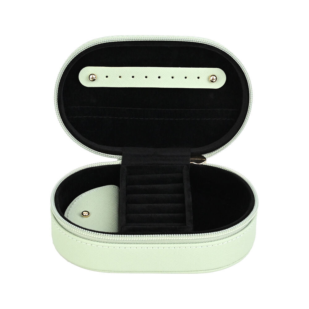 2PK Kate Hill Travelling Jewellery Organiser Storage Bag Case 14.5x8.5x5cm Pistachio